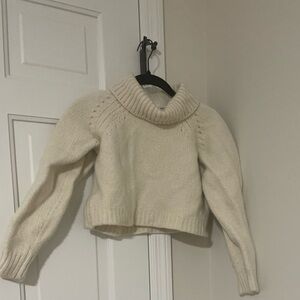 Apiece Apart Cream Turtleneck crop Sweater